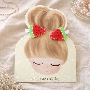 Watermelon Hair Clips for Kids